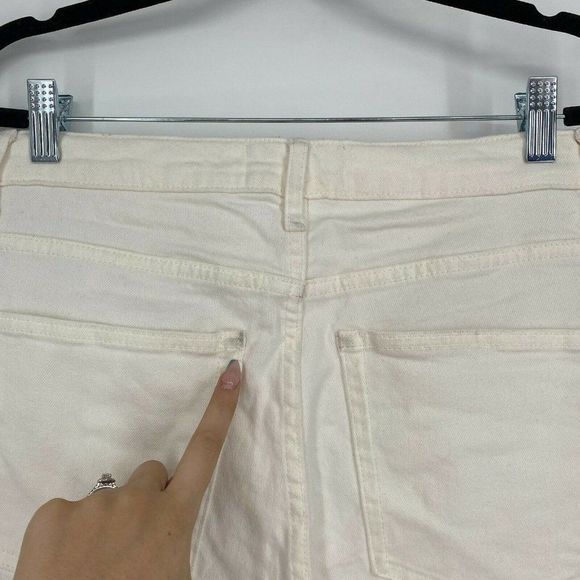 Everlane The High Rise Straight Leg Jeans Size 28 Stretch Denim Light Wash White - Picture 9 of 12